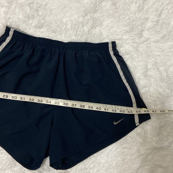 NIKE DRI-FIT WOMEN BLUE ATHLETIC BRIEF LINED RUNNING SHORTS PANTS. SIZE-LARGE. - Picture 5 of 13